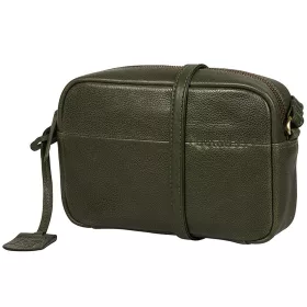 Burkely Natural Norah zöld bőr női oldaltáska 22 x 14 cm