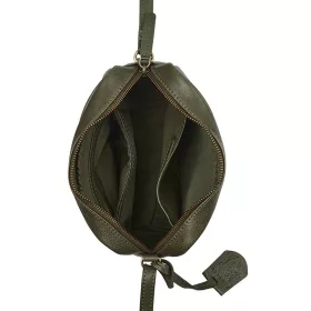 Burkely Natural Norah zöld bőr női oldaltáska 22 x 14 cm