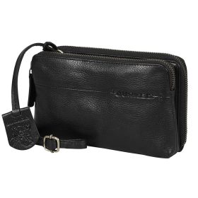 Burkely NATURAL NORAH fekete bőr telefontartó, pénztárca