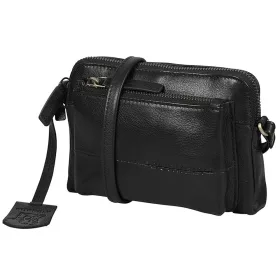 Burkely Natural Norah fekete bőr mini női oldaltáska