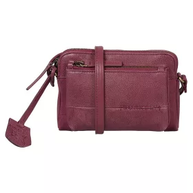 Burkely Natural Norah mályva bőr mini női oldaltáska