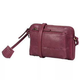 Burkely Natural Norah mályva bőr mini női oldaltáska