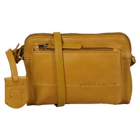 Burkely Natural Norah sárga bőr mini női oldaltáska