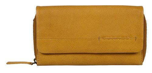 Burkely NATURAL NORAH sárga női bőr pénztárca RFID védelemmel 18 x 11 cm