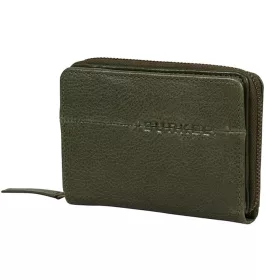  Burkely NATURAL NORAH zöld bőr pénztárca RFID védelemmel