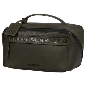   Burkely Minimal Mason zöld bőr neszeszer, toalet táska 24 x 13 cm