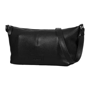   Burkely Soft Skylar fekete bőr női válltáska, oldaltáska 26 x 16 x 10 cm