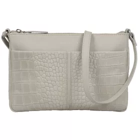   Burkely Cool Colbie világosszürke női bőr oldaltáska, crossbody 24 x 16 x 3 cm