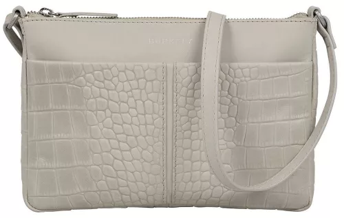 Burkely Cool Colbie világosszürke női bőr oldaltáska, crossbody 24 x 16 x 3 cm