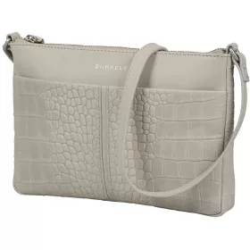   Burkely Cool Colbie világosszürke női bőr oldaltáska, crossbody 24 x 16 x 3 cm