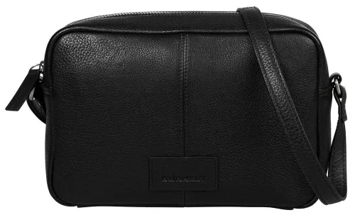 Burkely Soft Skylar fekete női bőr oldaltáska, crossbody 22 x 14,5 x 6,5 cm