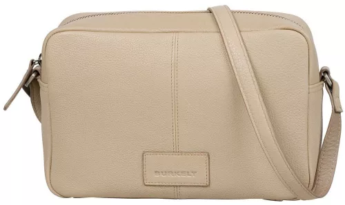 Burkely Soft Skylar bézs női bőr oldaltáska, crossbody 22 x 14,5 x 6,5 cm