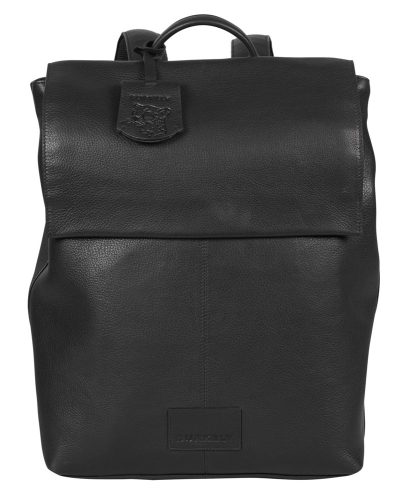 Burkely Soft Skylar fekete női bőr hátizsák,  laptoptáska 14"