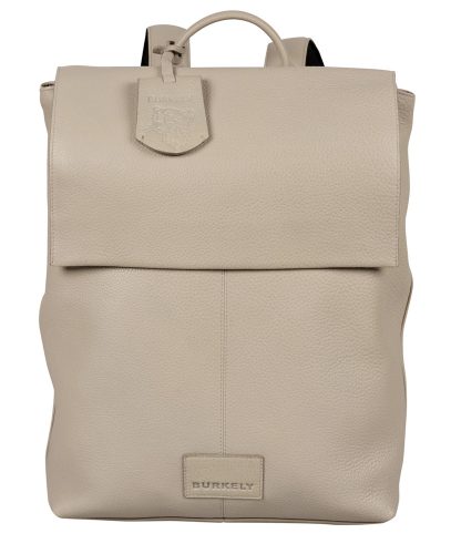 Burkely Soft Skylar drapp női bőr hátizsák,  laptoptáska 14"