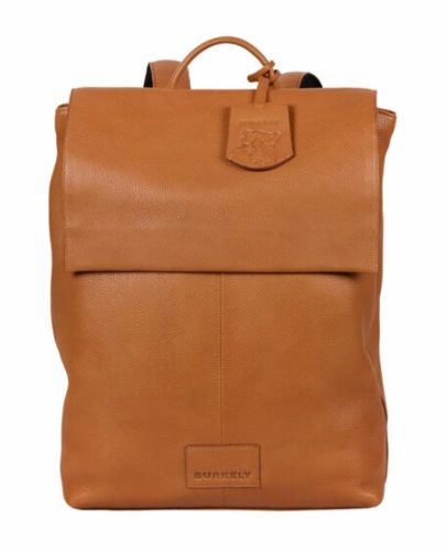Burkely Soft Skylar konyak női bőr hátizsák,  laptoptáska 14"