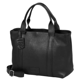   Burkely Soft Skylar kisméretű fekete bőr kézitáska, válltáska 21,5 x 13,5 x 33 cm