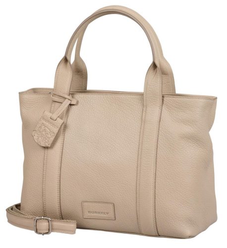 Burkely Soft Skylar kisméretű bézs bőr kézitáska, válltáska 21,5 x 13,5 x 33 cm