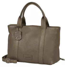   Burkely Soft Skylar kisméretű taupe bőr kézitáska, válltáska 21,5 x 13,5 x 33 cm