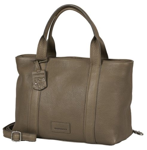 Burkely Soft Skylar kisméretű taupe bőr kézitáska, válltáska 21,5 x 13,5 x 33 cm