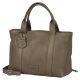 Burkely Soft Skylar kisméretű taupe bőr kézitáska, válltáska 21,5 x 13,5 x 33 cm