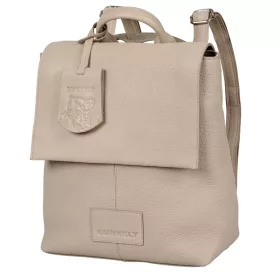   Burkely Soft Skylar szürke női bőr hátizsák, oldaltáska 27 x 21 cm