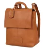 Burkely Soft Skylar konyakbarna női bőr hátizsák, oldaltáska 27 x 21 cm