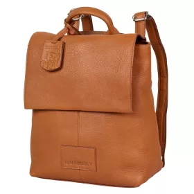   Burkely Soft Skylar konyakbarna női bőr hátizsák, oldaltáska 27 x 21 cm