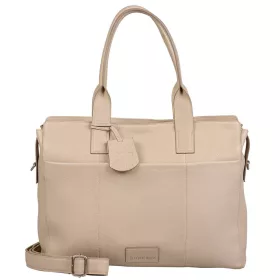   Burkely Soft Skylar bézs színű női bőr laptoptáska, válltáska 15,6"