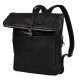 Burkely SOFT SKYLAR Rolltop fekete bőr laptoptartós hátizsák 14'' 