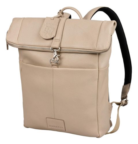 Burkely SOFT SKYLAR taupe bőr hátizsák, laptoptartó 14'' 