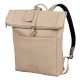 Burkely SOFT SKYLAR taupe bőr hátizsák, laptoptartó 14'' 