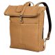 Burkely SOFT SKYLAR Rolltop bézs bőr laptoptartós, hátizsák 14'' 
