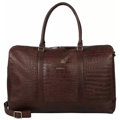 Burkely Cool Colbie Weekender sötétbarna női bőr utazótáska 51 x 32 cm