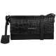 Burkely Cool Colbie fekete női bőr crossbody táska, RFID védelemmel
