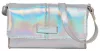 Burkely Cool Colbie ezüst női bőr crossbody táska, RFID védelemmel