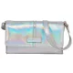 Burkely Cool Colbie ezüst női bőr crossbody táska, RFID védelemmel