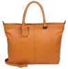 Burkely Radient Raeven narancssárga női bőr válltáska laptop tartóval 15,6"