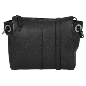   Burkely Radient Raeven fekete női bőr válltáska, crossbody 19 x 27 cm