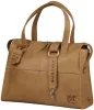 Burkely Rogue Robyn konyak női bőr válltáska, laptoptáska 15,6”