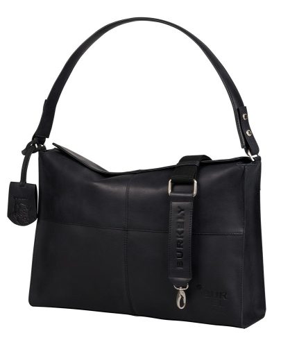 Burkely Rogue Robyn Hobo fekete női bőr válltáska 40 x 27,5 cm