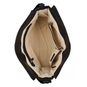   Burkely Rogue Robyn Hobo fekete női bőr válltáska 40 x 27,5 cm