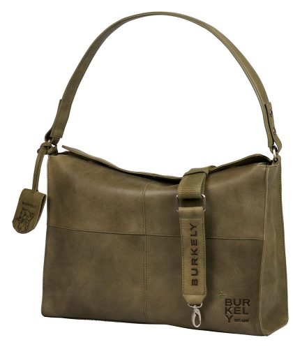 Burkely Rogue Robyn Hobo zöld női bőr válltáska 40 x 27,5 cm