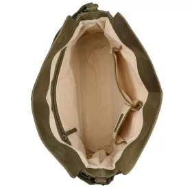   Burkely Rogue Robyn Hobo zöld női bőr válltáska 40 x 27,5 cm