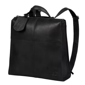 Burkely ROGUE ROBYN fekete bőr hátizsák 28 x 11 x 29,5 cm