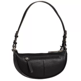   Burkely Always Alyx fekete színű női bőr dupla táska, válltáska, oldaltáska 23 x 11,5 cm