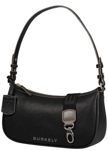 Burkely Always Alyx Baguette fekete színű női bőr válltáska, oldaltáska 28 x 17 cm 