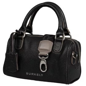   Burkely Always Alyx fekete női bőr oldaltáska, kézitáska 20 x 14 cm