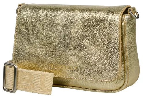 Burkely Ava arany színű női bőr válltáska, crossbody 22 x 14 x 5,5 cm