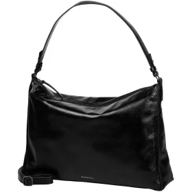 Burkely Wide Hobo fekete női bőr válltáska 40 x 28 cm