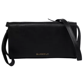   Burkely Fine Firenze fekete mini női bőr válltáska, crossbody 20 x 12 x 3 cm